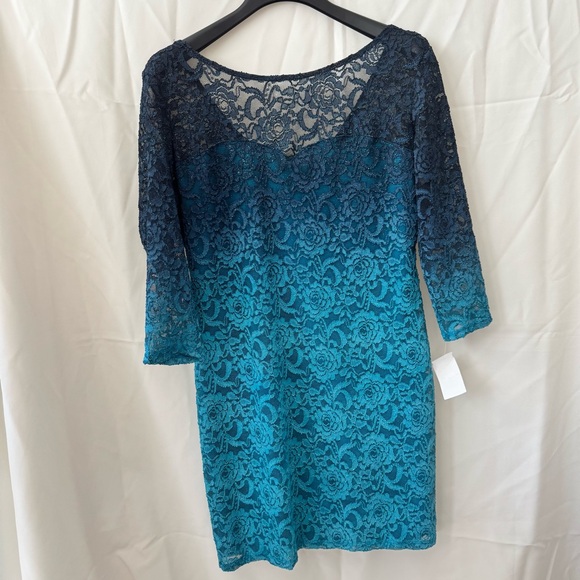 Jump Girl Dresses & Skirts - Jump‎ Girl Satin Teal Ruched Midi Pencil Dress Size L Cocktail Stretch